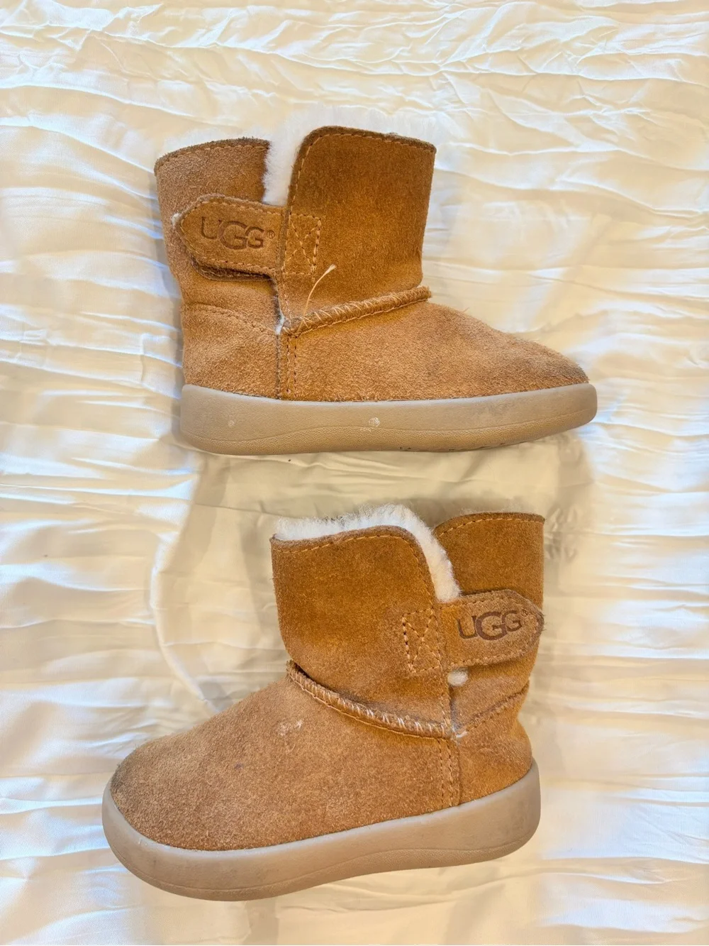 UGG Baby 2/3 Chestnut Suede Velcro Boot